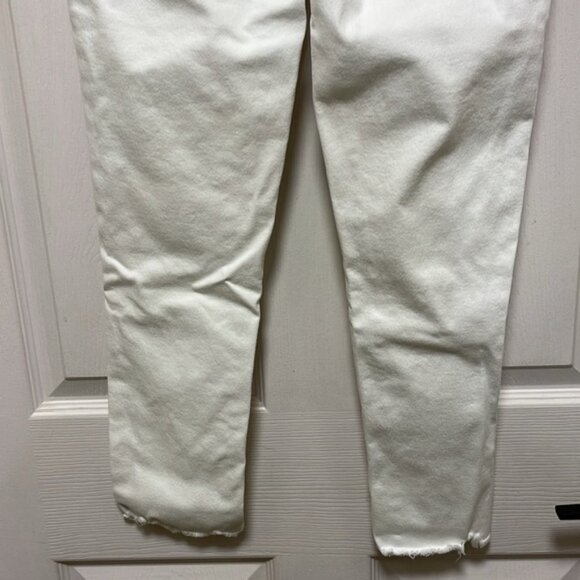 American Eagle Super Stretch Jegging Crop White Denim Jeans Size 6 - Picture 8 of 10